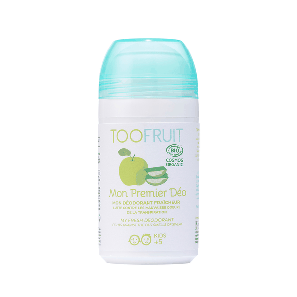 Lăn khử mùi hữu cơ cho bé 5-14 tuổi Toofruit táo xanh - lô hội 50ml