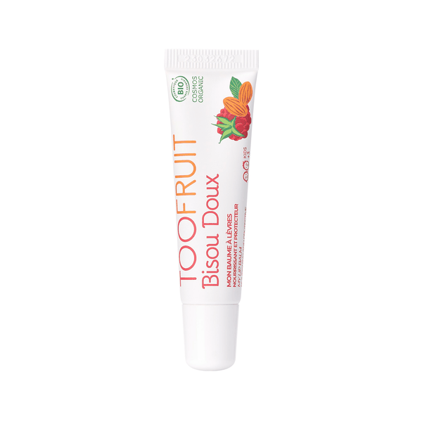 Son dưỡng môi hữu cơ không màu cho bé 3-14 tuổi Toofruit mâm xôi - hạnh nhân 10ml