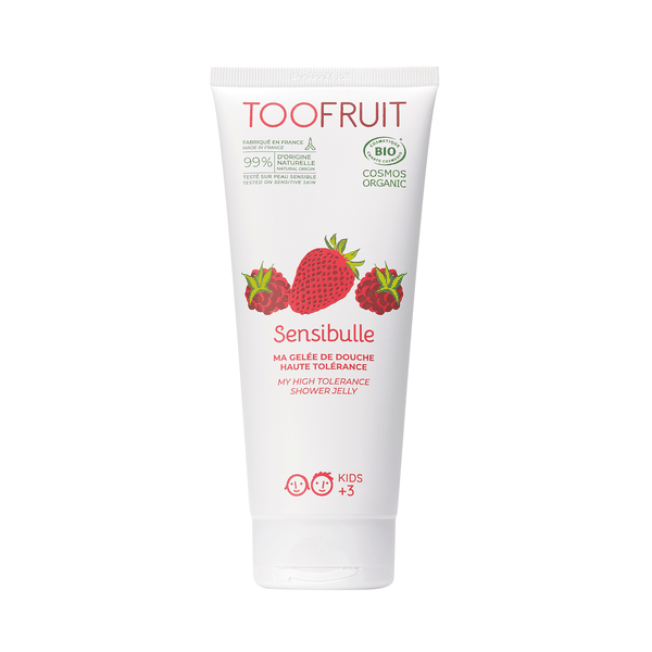 Sữa tắm hữu cơ cho bé 3-14 tuổi Toofruit mâm xôi - dâu 200ml