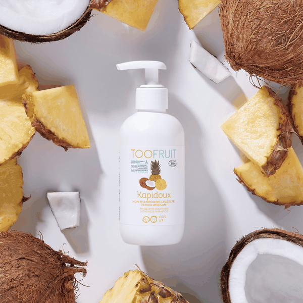 Dầu gội hữu cơ cho bé 3-14 tuổi Toofruit dừa - dứa 200ml