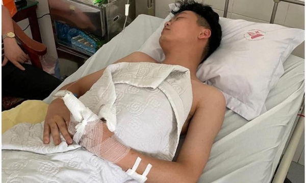 Thiếu úy công an bị chém trọng thương khi đang khống chế tội phạm truy nã