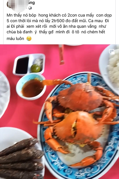 Cà Mau: Khách tố nhà hàng 'chặt chém' 2,5 triệu, nhưng hóa đơn lưu chỉ 1,284 triệu đồng