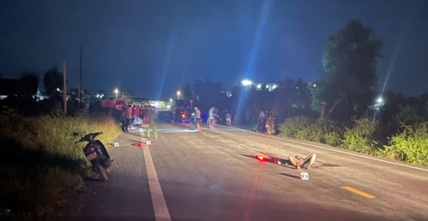 Tiền Giang: Người đàn ông bốc cháy, tử vong trên đường