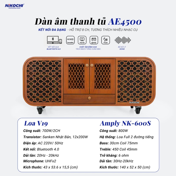 DÀN ÂM THANH TỦ AE4500 !