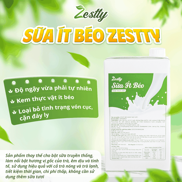 SỮA ÍT BÉO ZESTTY VÀ SỮA BỘT - ĐÂU LÀ LỰA CHỌN TỐI ƯU CHO NGÀNH PHA CHẾ?