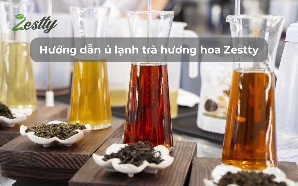 Hướng dẫn ủ lạnh trà hương hoa Zestty