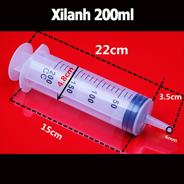 Xilanh, Ống tiêm chiết nước hoa, Xilanh y tế 1000ml, 500ml, 350ml, 300ml, 250ml, 200ml, 150ml, 100ml, 80ml, 60ml - XL