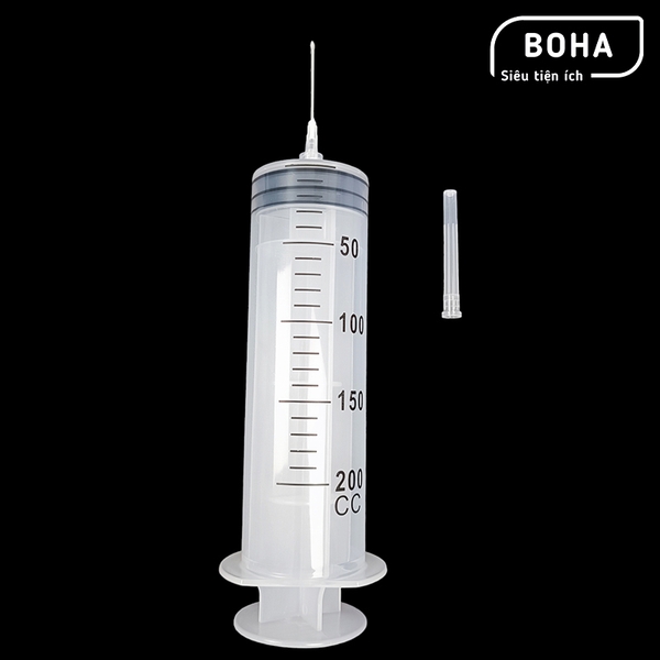 Xilanh 200ml kèm kim, ống tiêm 200cc kèm kim tiêm - XL2002