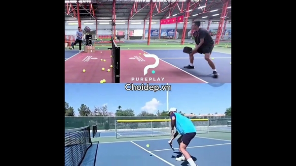 Tập dink nâng cao với máy bắn bóng như Quang Dương