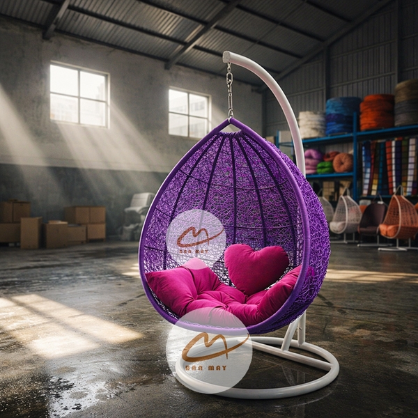 Xích Đu Tổ Chim Đan Rối Dài – Nghệ Thuật Bề Mặt Trong Thiết Kế Xích Đu Mây Nhựa