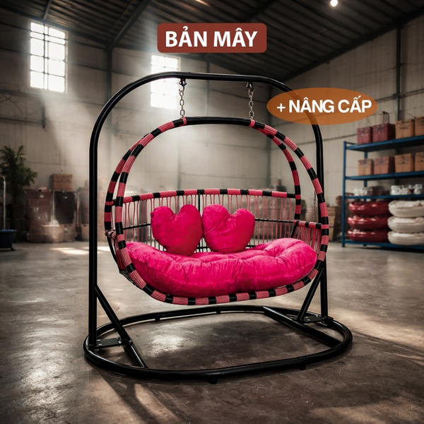 Ghế Xích Đu Thư Giãn Khung Thép Nâng Cấp - Ghế Xích Đu Đẹp Chịu Lực 350kg