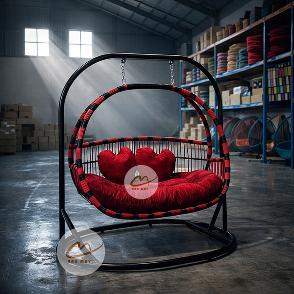 Ghế Xích Đu Thư Giãn Cần Bầu Dục - Giải Pháp Nghỉ Ngơi Hoàn Hảo Bản Mây
