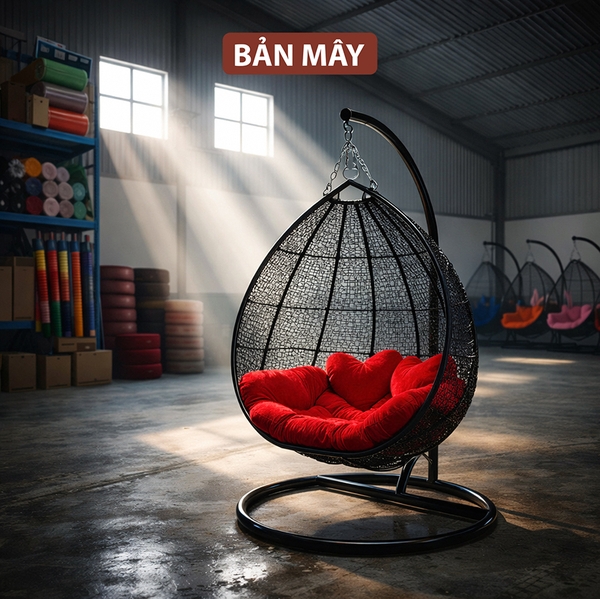 Ghế Xích Đu Giọt Nước Đôi – Thiết Kế Tổ Chim 1m3 Cho Hai Người Ngồi Thoải Mái