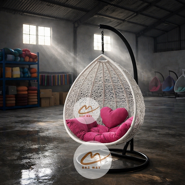 Xích Đu Trứng Đan Rối Dài – Điểm Nhấn Nghỉ Dưỡng Cho Không Gian Xích Đu Sân Vườn