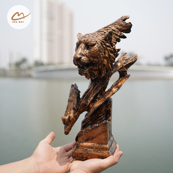 Tượng Phong Thủy Mãnh Hổ Sơn Lâm Màu Đồng