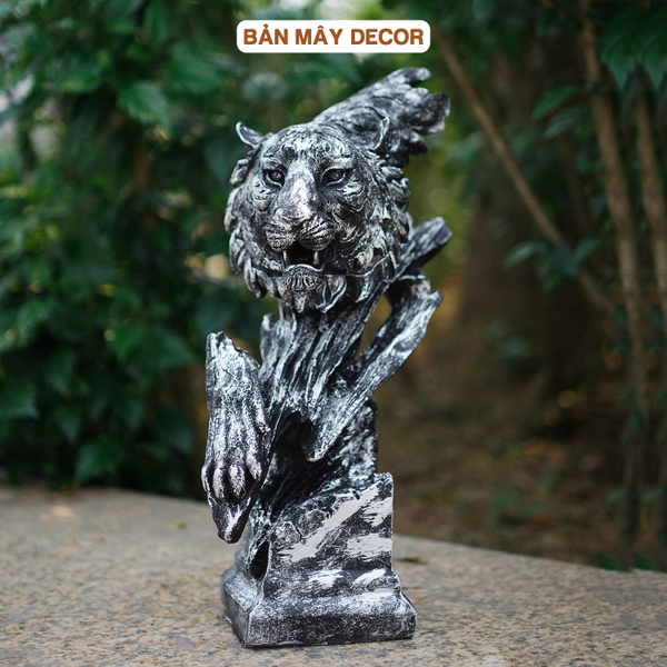 Tượng Phong Thủy Mãnh Hổ Sơn Lâm Màu Đá