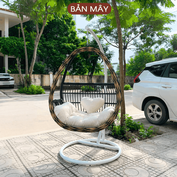 Xích đu trứng khủng long mix màu đen vàng