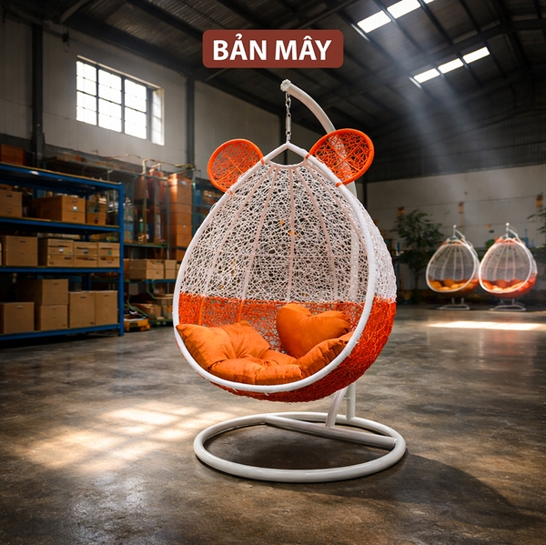 Xích Đu Thư Giãn Tai Gấu Phối Màu – Điểm Nhấn Cảm Xúc Cho Không Gian