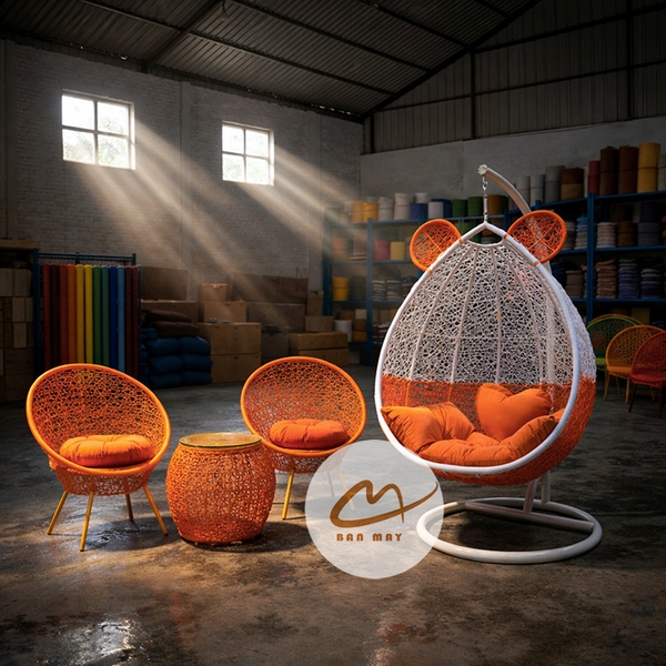 Bộ Bàn Ghế Xích Đu Tai Gấu Cao Cấp, Thiết Kế Độc Đáo Cho Sân Vườn