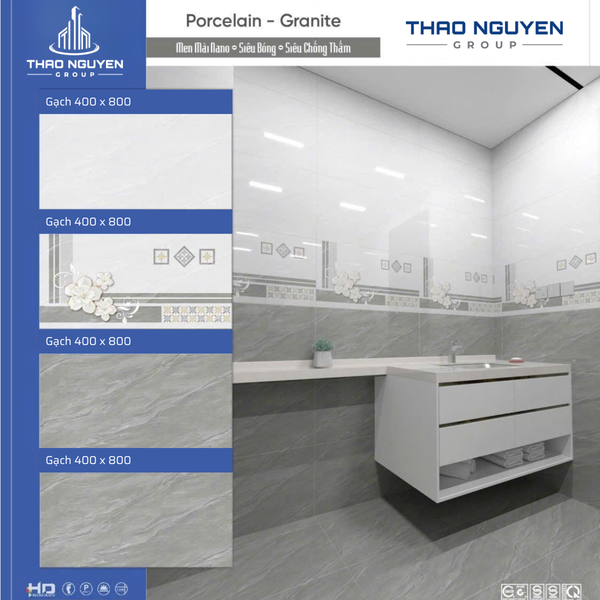 Bộ gạch ốp tường Redstar 400x800mm RTP48.8920