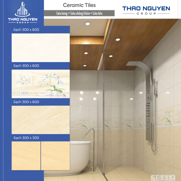 Bộ gạch ốp tường Redstar 300x600mm Ceramic RTC36.8938