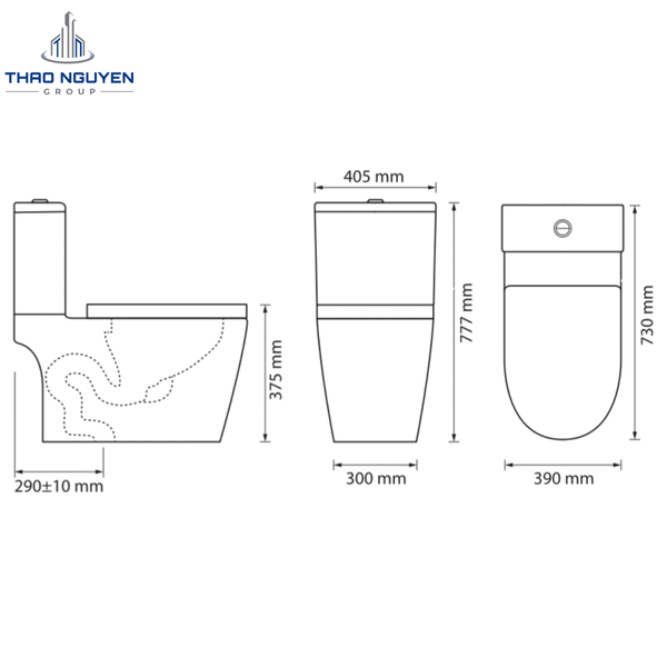 Bồn Cầu Hai Khối JOPA JP6-306