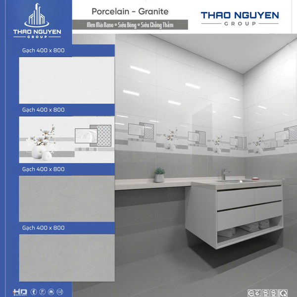 Bộ gạch ốp tường Redstar 400x800mm RTP48.8918