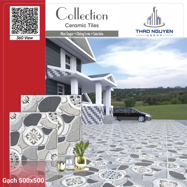 Gạch sân vườn 50x50 RedStar men Sugar Ceramic REC55.4806