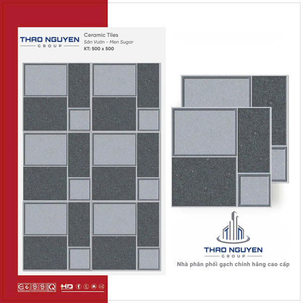 Gạch sân vườn 50x50 RedStar men Sugar Ceramic REC55.4807