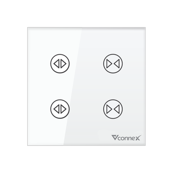 Công tắc rèm đôi không viền Vconnex VCN-WS2C