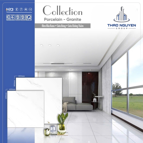 Gạch lát 80x80 RedStar siêu bóng Porcelain RTP88.8943