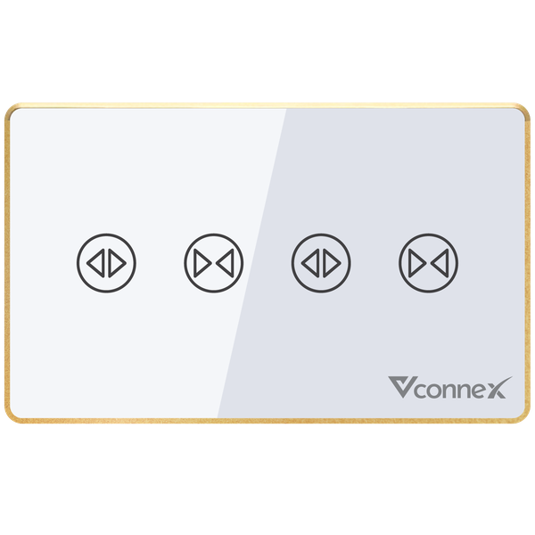 Công tắc rèm đôi viền nhôm Vconnex VCN-WS2CL