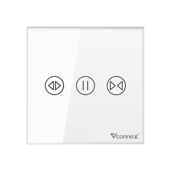 Công tắc rèm đơn thông minh không viền Vconnex VCN-WS1C