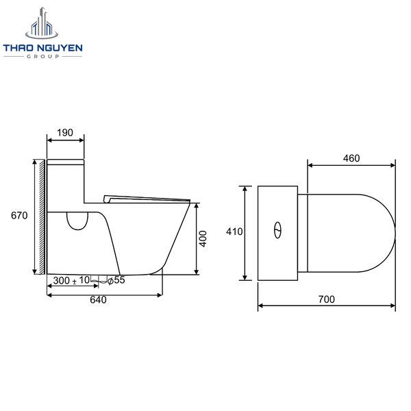 Bồn Cầu Liền Khối JOPA JP1-26