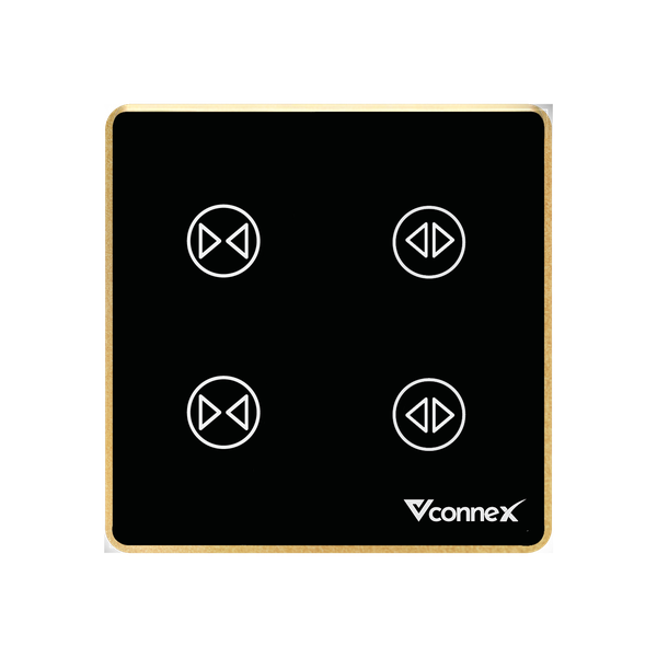 Công tắc rèm đôi viền nhôm Vconnex VCN-WS2CL