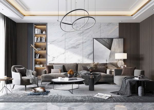 Trang trí phòng khách - Phong cách Luxury mẫu số 29