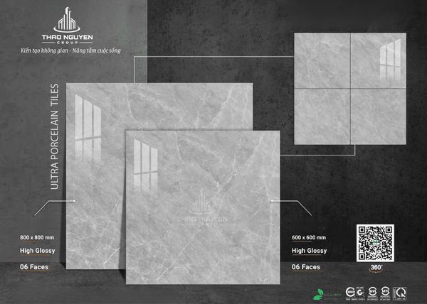 Gạch lát Vitto siêu bóng Porcelain 60x60 73017