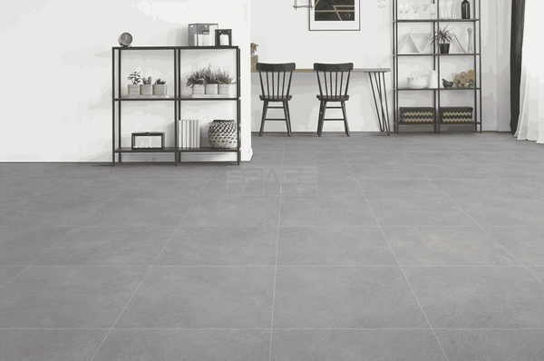 Gạch Ấn Độ 600x600 men Matt Porcelain BETON GRIS