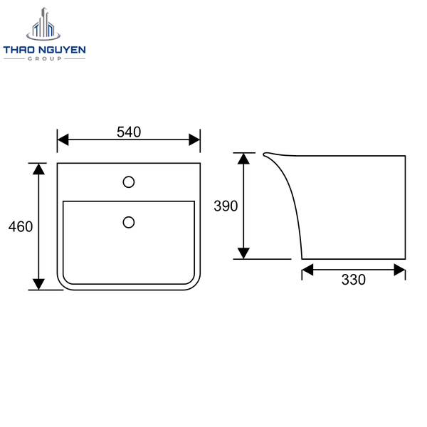 Chậu Lavabo Liền Chân OSETER OS5-B08