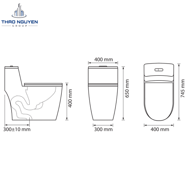 Bồn Cầu Liền Khối OSETER OS8-116