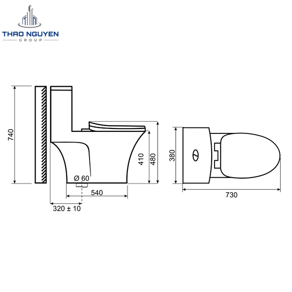 Bồn Cầu Liền Khối OSETER OS1-32