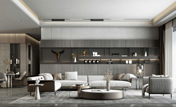 Trang trí phòng khách - Phong cách Luxury mẫu số 15