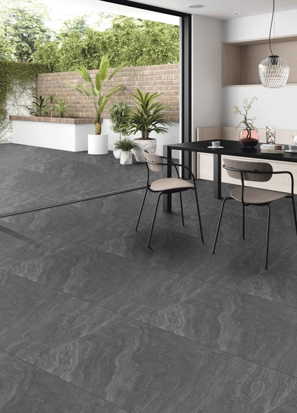 Gạch Ấn Độ 600x600 men Matt Porcelain MARMI GRAPHITE