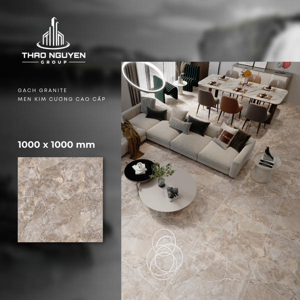 Gạch lát 1000x1000 CMC men kim cương Granite CGD1010008S3