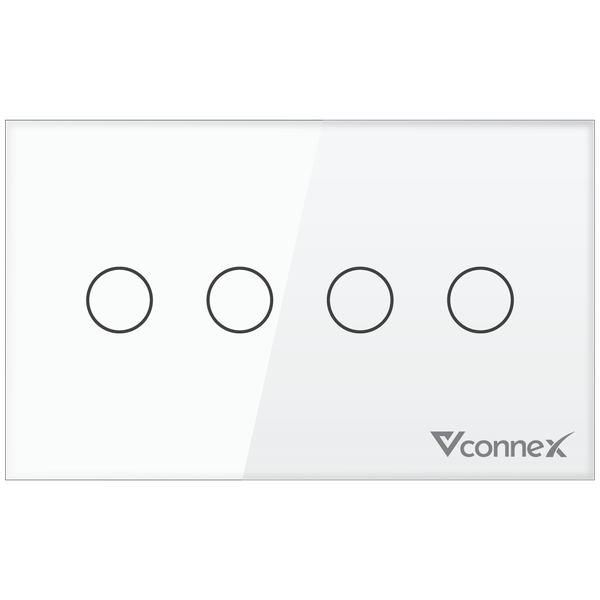 Công tắc thông minh 4 kênh không viền Vconnex VCN-WS04