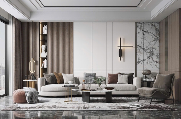 Trang trí phòng khách - Phong cách Luxury mẫu số 9