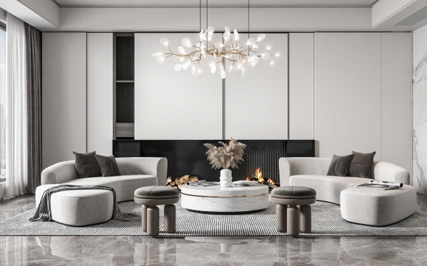 Trang trí phòng khách - Phong cách Luxury mẫu số 23