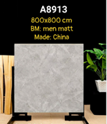 Gạch Men Matt Trung Quốc Vân Đá Ghi Nhạt 80x80 HTR 8913