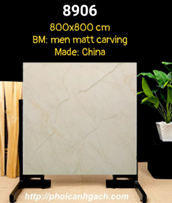 Gạch Men Bóng 80x80 Trung Quốc Vân Ngang Vàng Nhạt 8906