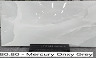 Gạch Men Bóng 80x80 Ấn Độ Mercury Onyx Grey